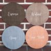 Picture of Personalized Round Raised Letter Family Name Sign